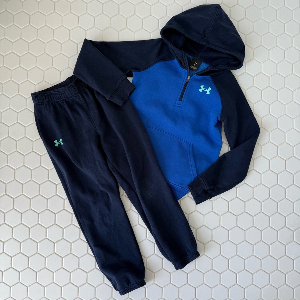 Under Armour Kids Navy and Blue Jogger Set